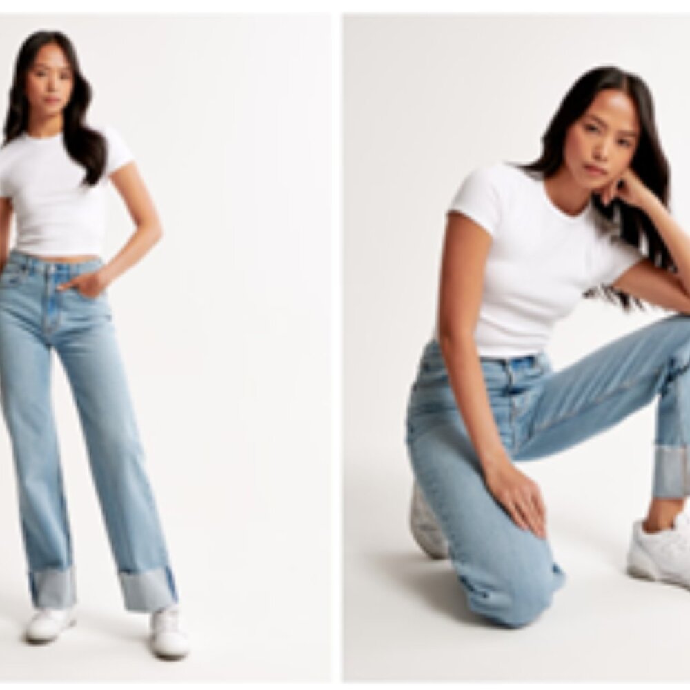 Abercrombie Women's High Rise 90s Relaxed Jean